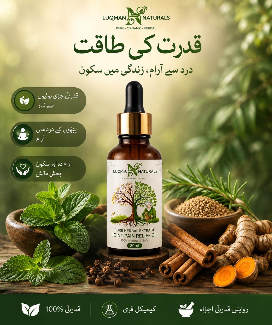 Pack Of 2 Herbal Pain Relief Oil
